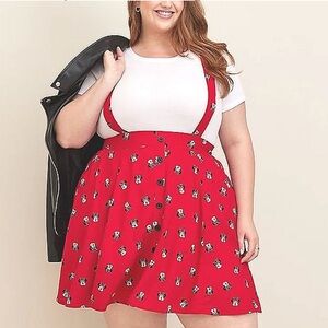 Disney x Torrid Minnie Mouse Red Skater Skirtall - Size 4X